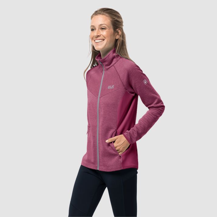 Jack Wolfskin Womens Active Tongari Fleece Jacket Purple 127865BXO